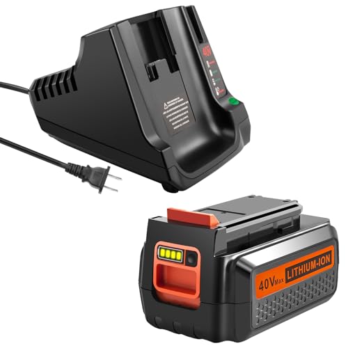 PENGJBATTER-Batería-de-repuesto-de-larga-duración-de-40-voltios-y-3000-mAh-con-cargador-rápido-para-Black-&-Decker-(batería-de-litio-de-40-V-y-herramientas).-Combo-económico-para-soplador-de-hojas,-cortasetos-y-cortacésped.