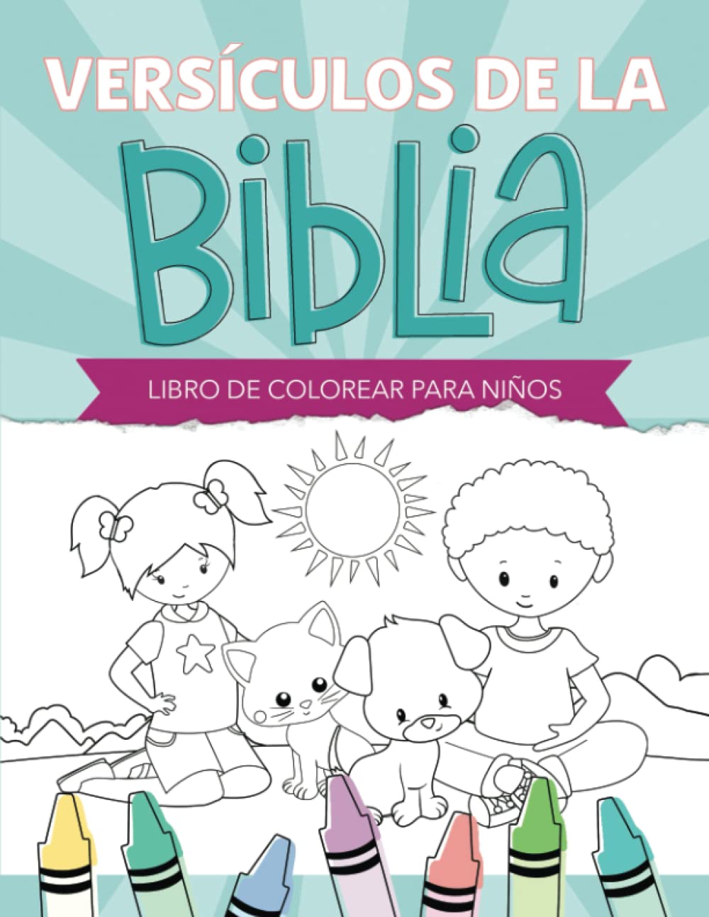 Libro: Versículos de la Biblia: Libro de colorear para niños (Spanish Edition)
