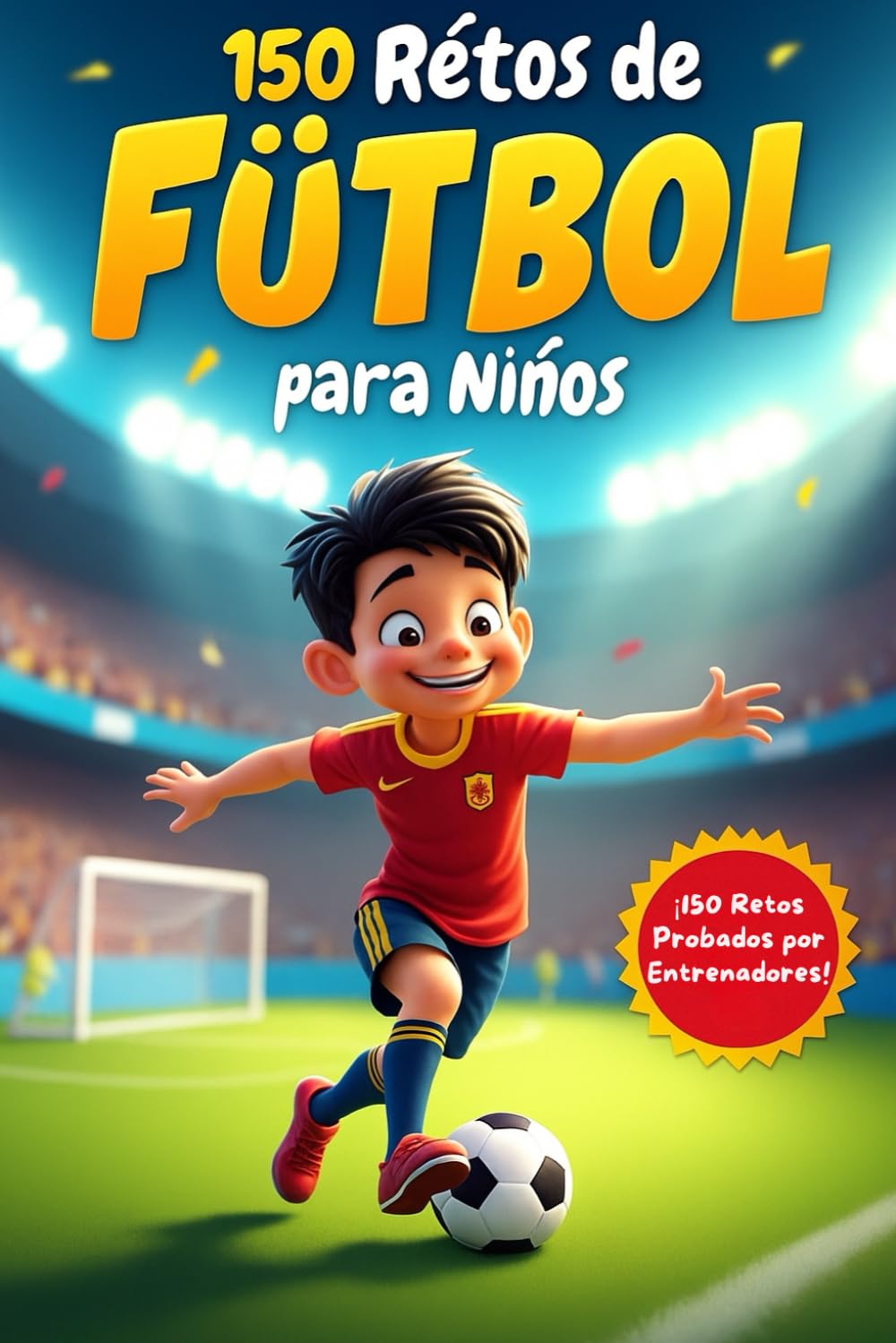 Libro: 150 Retos de Fútbol para Niños: Desafíos divertidos con consejos paso a paso para entrenar técnica, control, pase y tiro en casa o en el campo, solo, en pareja o en equipo (6–12 años)