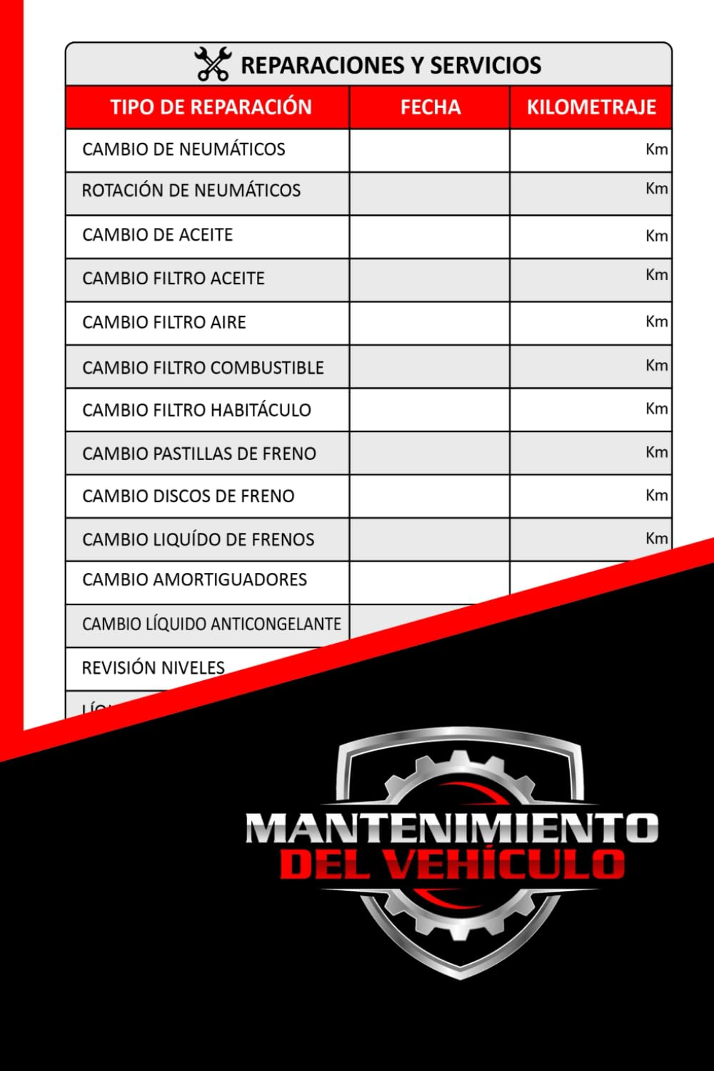 Libro de Mantenimiento del Vehículo: Registro de Reparaciones y Revisiones para Coche o Camión | Compatible con Cualquier Marca y Modelo | Control de Costes y Mantenimiento