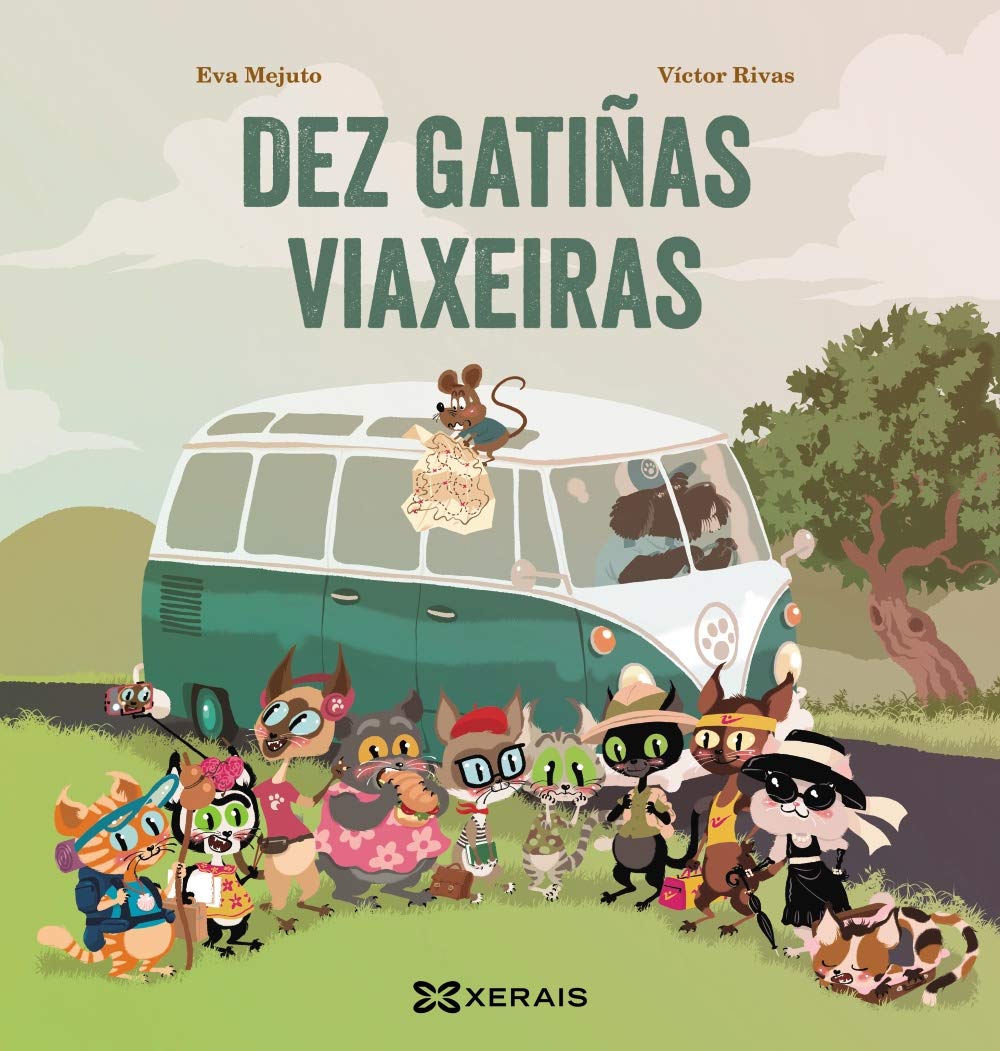 Libro: Dez gatiñas viaxeiras (INFANTIL E XUVENIL - PEQUENO MERLÍN - Albums)