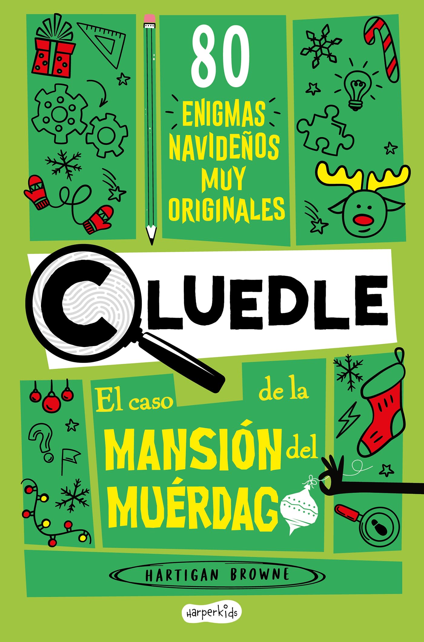 Libro: Cluedle: El caso de la Mansión del Muérdago: 80 enigmas muy misteriosos (Libro 3) (HARPERKIDS)