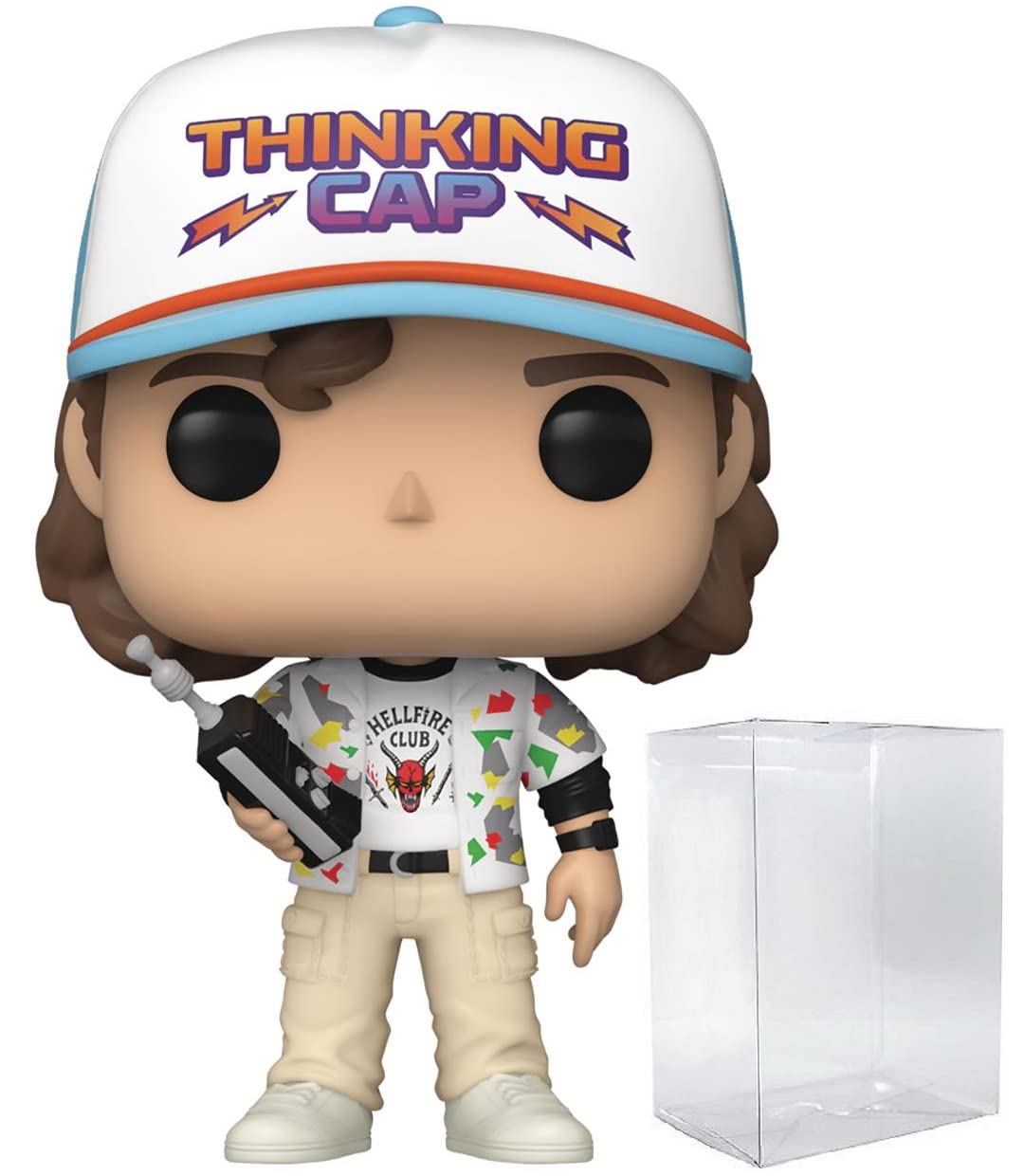 Funko Pop: POP [Stranger Things - Dustin Henderson Season 4 Funko Figura de Vinilo (Bundled with Compatible Box Protector Case), Multicolor, 3.75 Pulgadas
