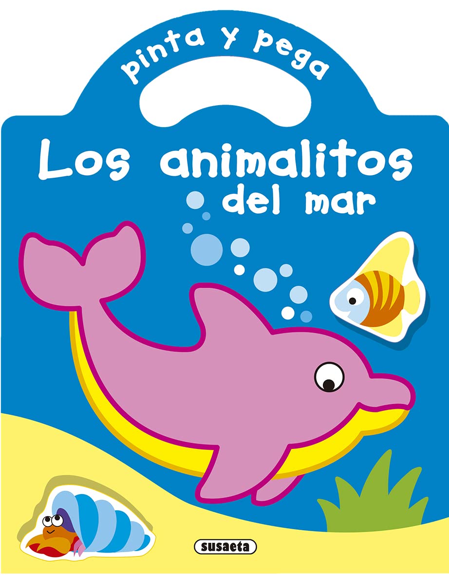 Libro: Pinta y pega los animalitos del mar