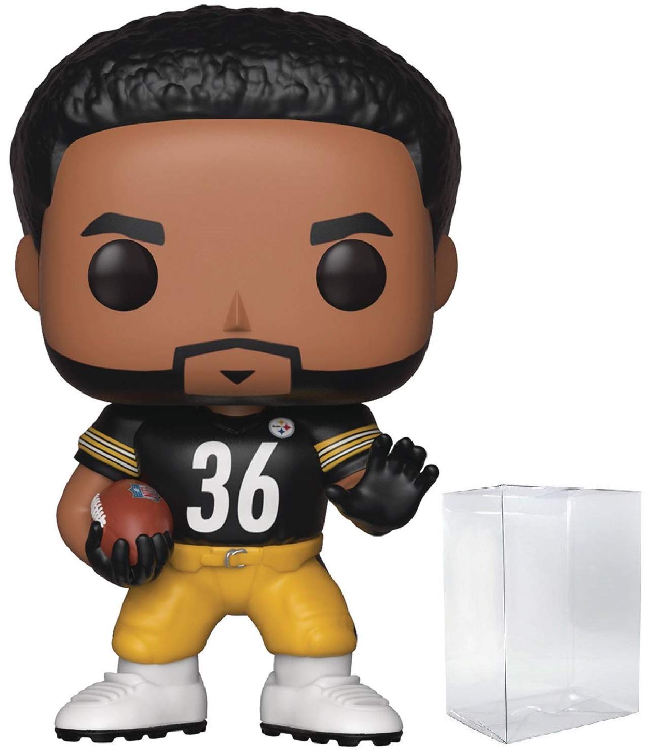 Funko Pop: POP Football Legends: Steelers - Jerome Bettis Funko Figura de Vinilo (Bundled with Compatible Box Protector Case), Multicolor, 3.75 Pulgadas