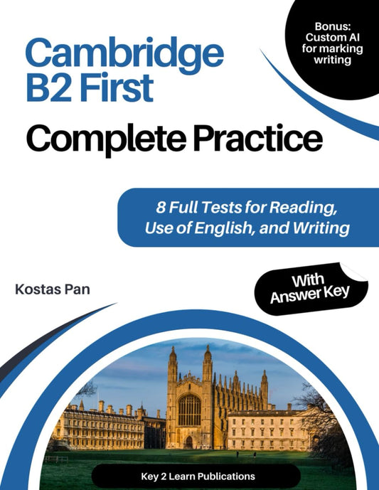 Cambridge B2 First: Complete Practice: 8 Full Tests for Reading, Use of English, and Writing