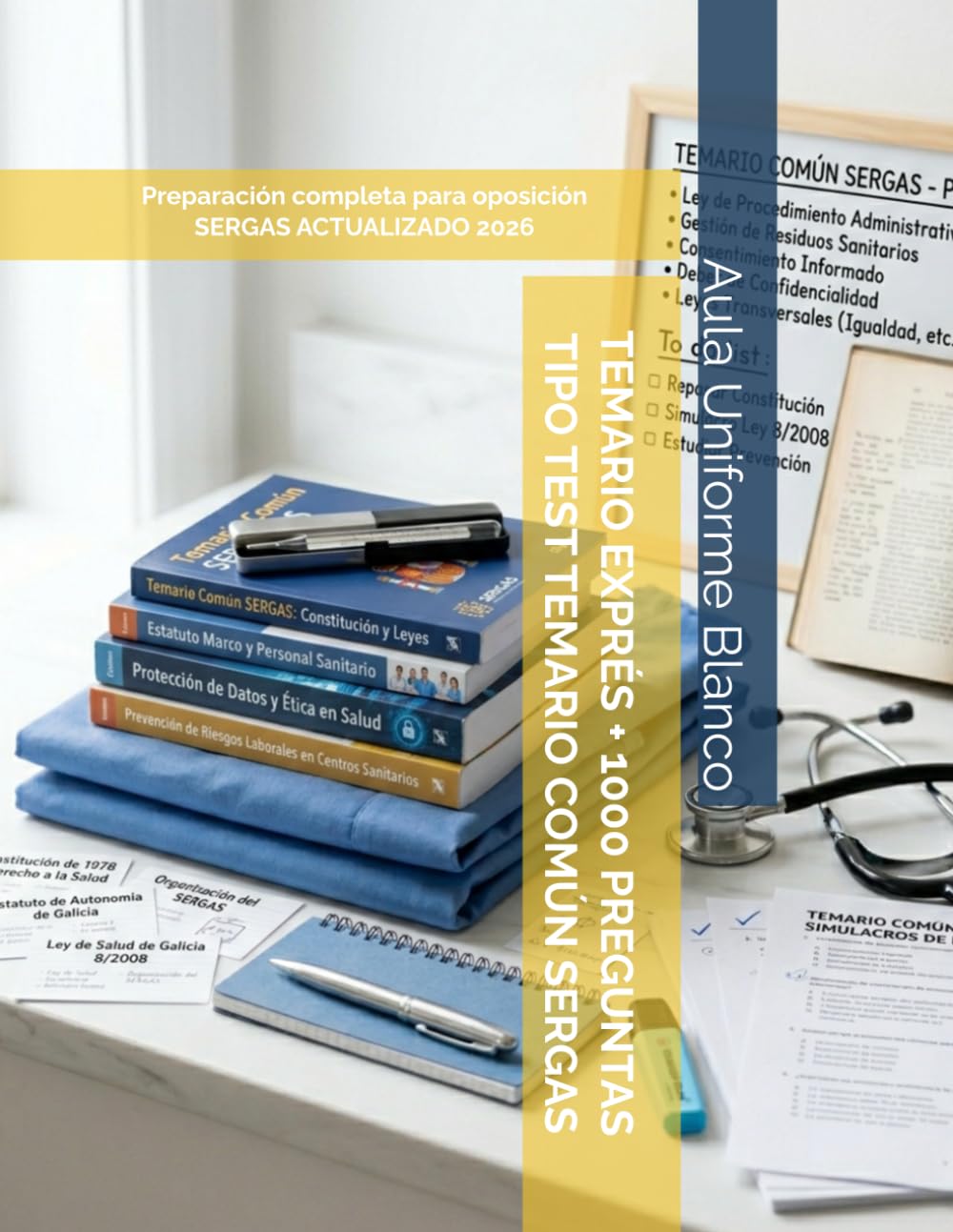 Libro: TEMARIO EXPRÉS + 1000 PREGUNTAS TIPO TEST TEMARIO COMÚN SERGAS: Preparación completa para oposición SERGAS ACTUALIZADO 2026