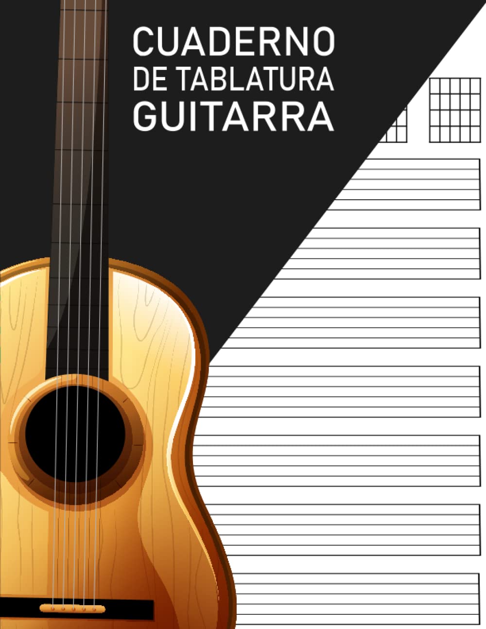 Libro: Cuaderno De Tablatura Guitarra: Guitarra Seis Cuerdas | Libro Tablaturas para guitarra 7 Tabs | regalo para guitarristas estudiantes,200 Paginas Con ... 21.59 x 27.94 cm o 8.5 x 11 (Spanish Edition)