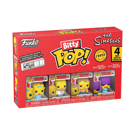 Funko Bitty Pop! Pack de 4: The Simpsons - Maggie, Homer (1 in 6 Chase Chance)