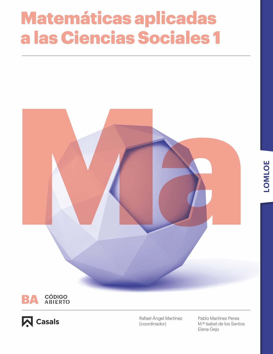 Libro: Matemáticas 1 BA CCSS LOMLOE