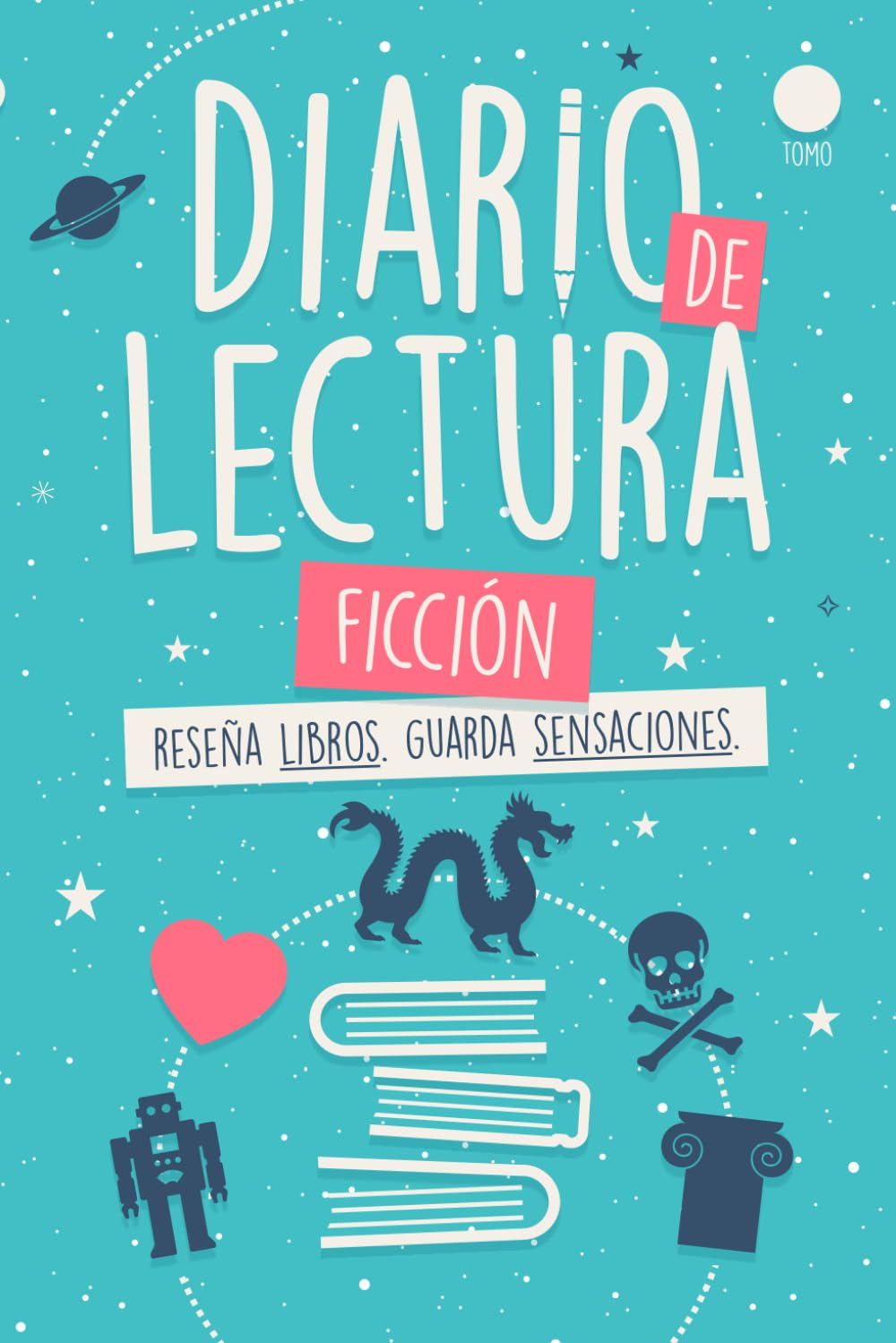 Libro: Diario de Lectura - Ficción (Gama Ocean): Reseña libros, Guarda sensaciones. El Cuaderno de Libros Leídos con Curva de Interés y Biblioteca Visual (Spanish Edition)