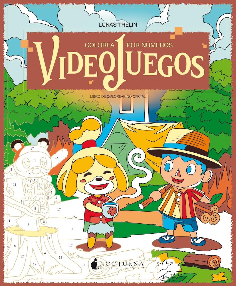 Libro: Colorea por números: Videojuegos