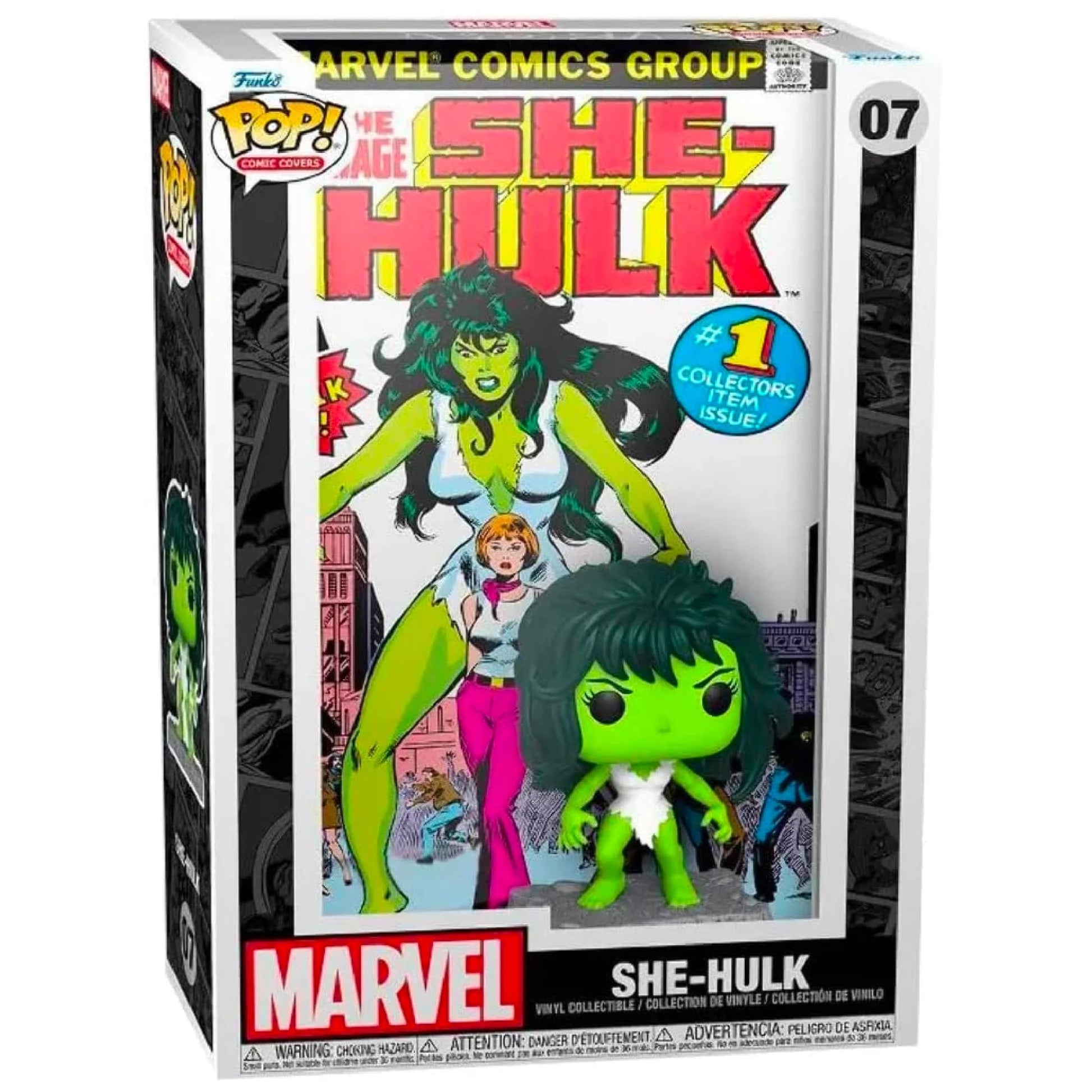 Funko The Amazing Spider-Man Black Suit Pop! in Comic Book Display Case - Limited Edition Exclusivo (She-Hulk Comic #07)
