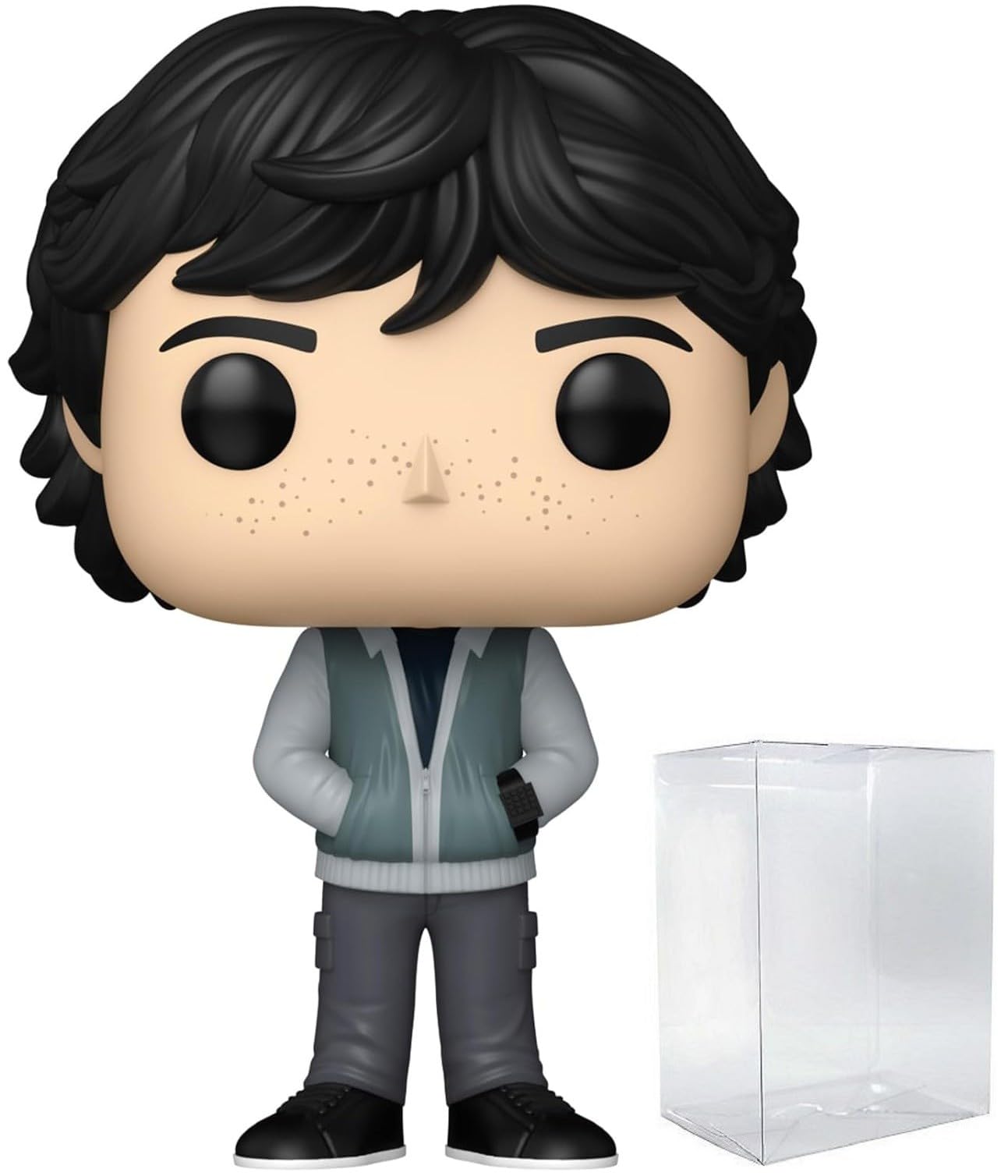 Funko Pop: POP Funko TV: Stranger Things - Mike Wheeler (Season 5) Figura de Vinilo, Multicolor, 3.75 Pulgadas, Bundled with Compatible Box Protector Case