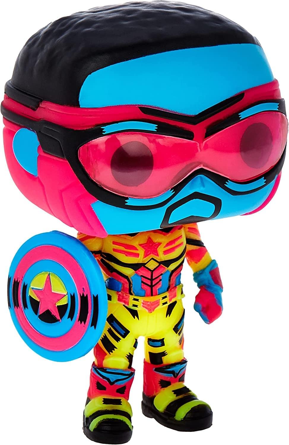 Funko Pop: Marvel Falcon & Winter Soldier POP Figura de Vinilo | Captain America (Blacklight)