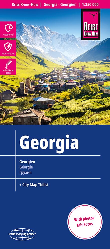 Libro: Georgia (1:350.000): reiß- und wasserfest (world mapping project)