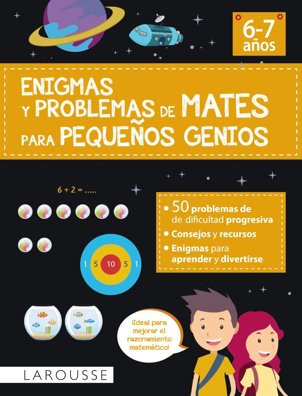 Libro: Enigmas y problemas de mates para pequeños genios (6-7 años)