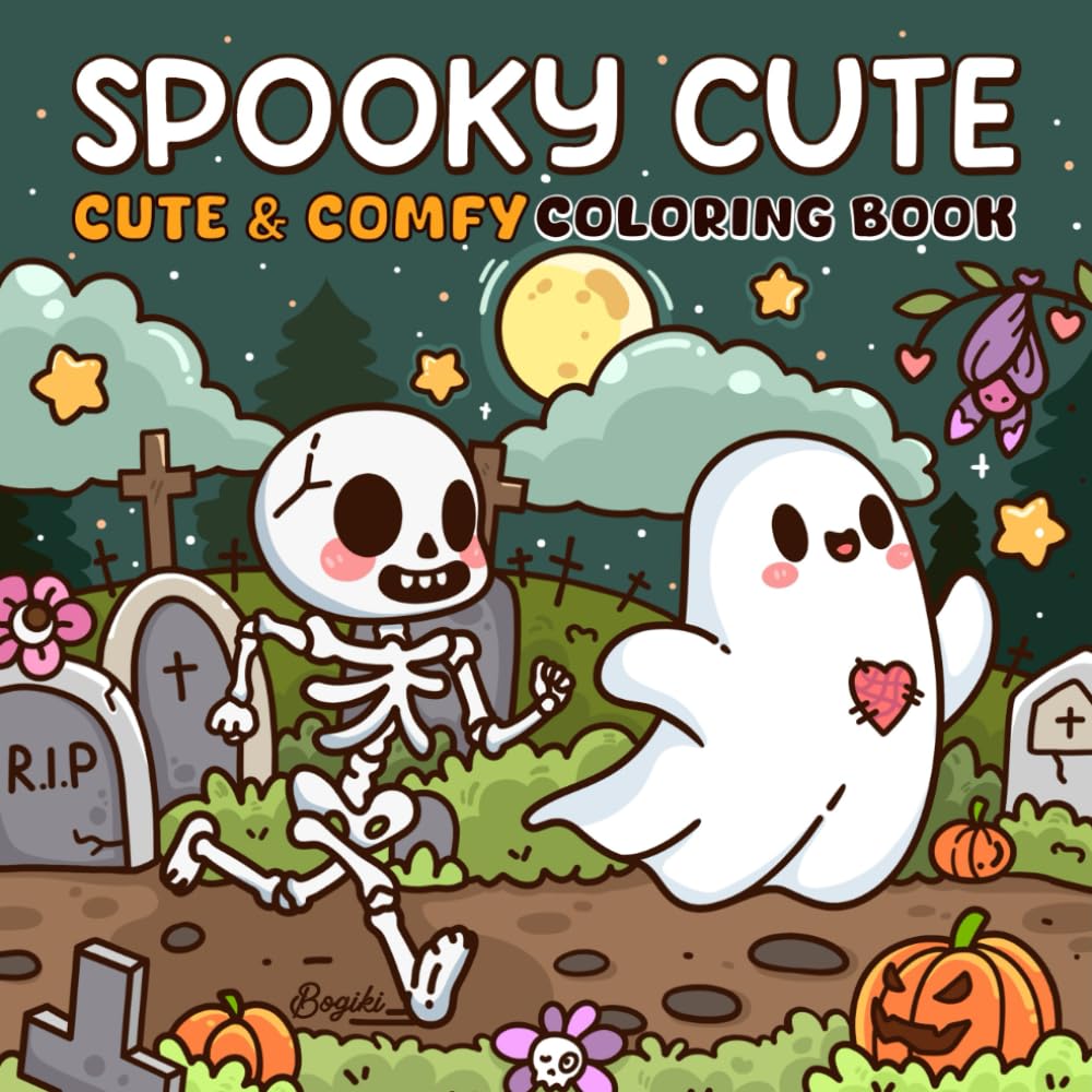 Libro: Spooky Cute: Creepy Cute Creatures Coloring Book Cozy Hygge Moments for Relaxation, Perfect for Adults and Teens, Halloween Cutie Comfy