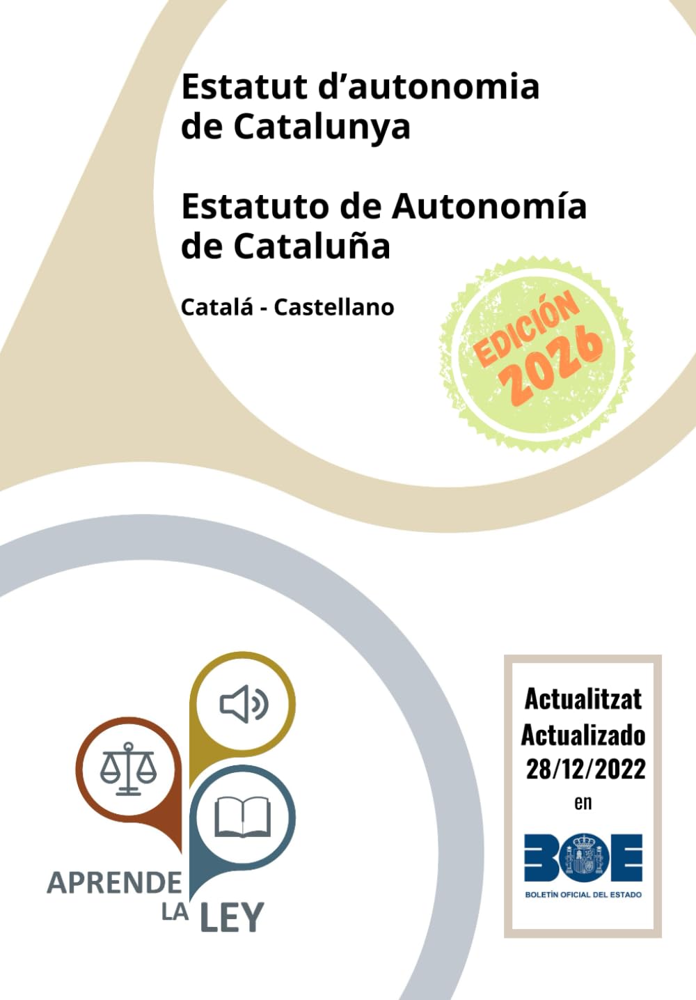 Libro: Estatut d’autonomia de Catalunya Estatuto de Autonomía de Cataluña
