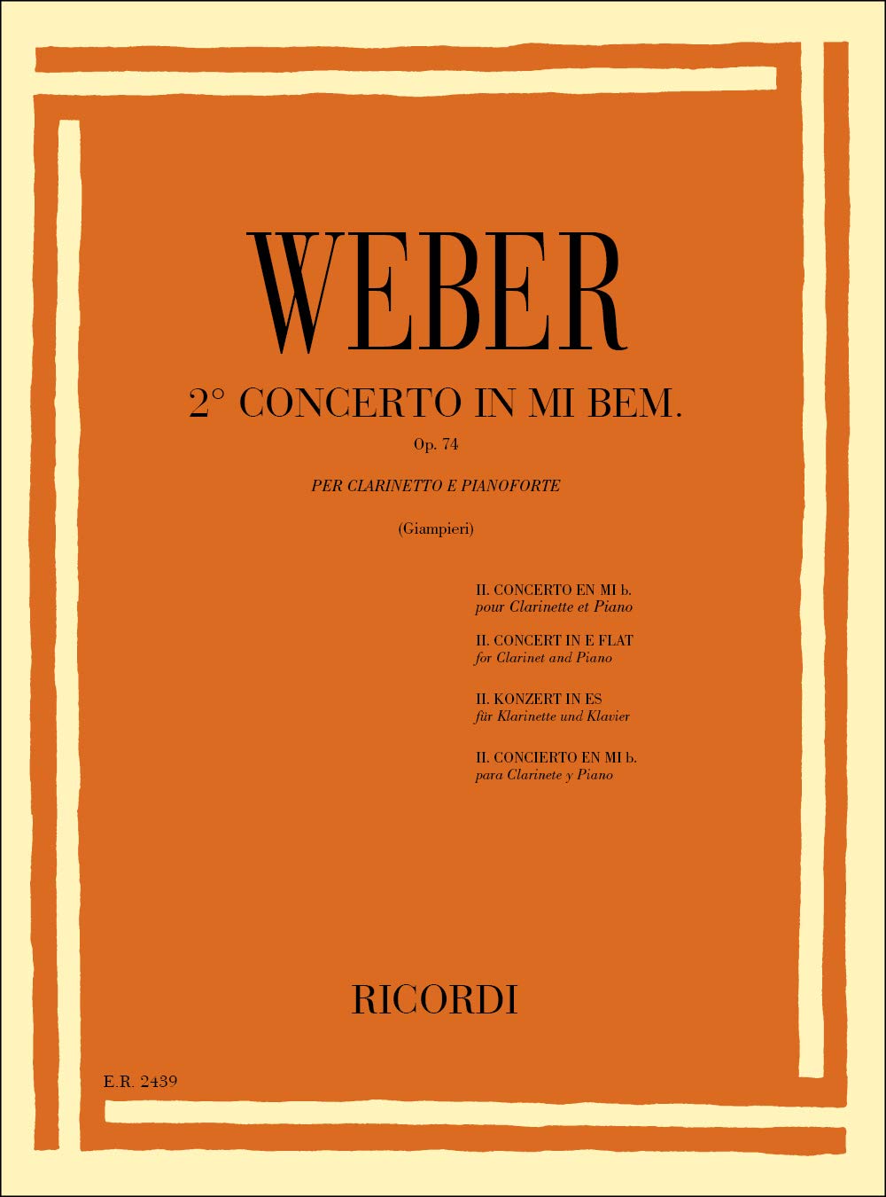 Libro: Concerto n. 2 in mi bem. op. 74 clarinette