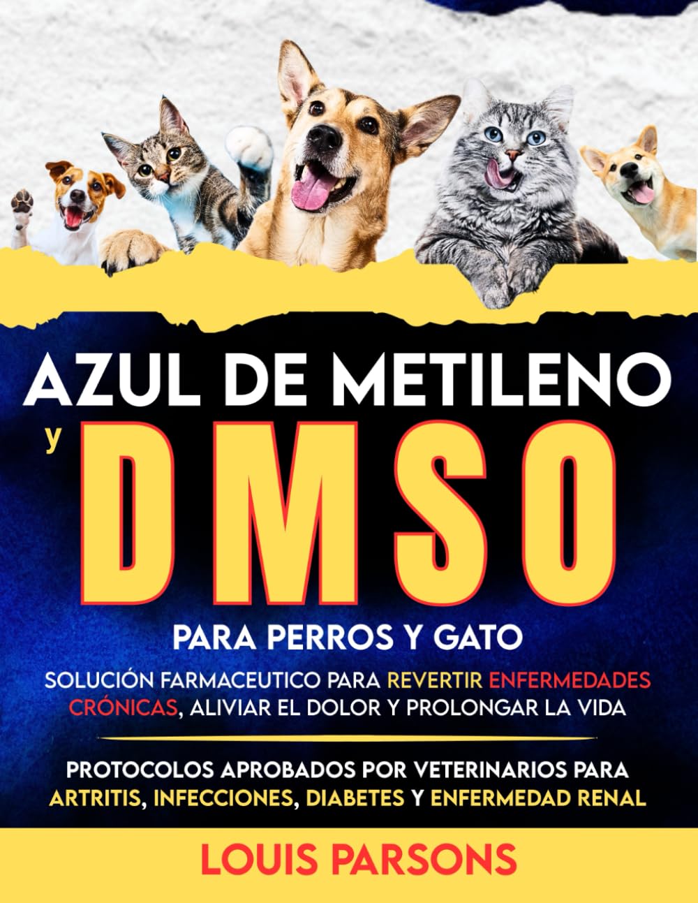 Libro: Azul de metileno y DMSO para perros y gatos: Solución farmaceutico para revertir enfermedades crónicas, aliviar el dolor y prolongar la vida: ... diabetes y enfermedad renal (healing books)