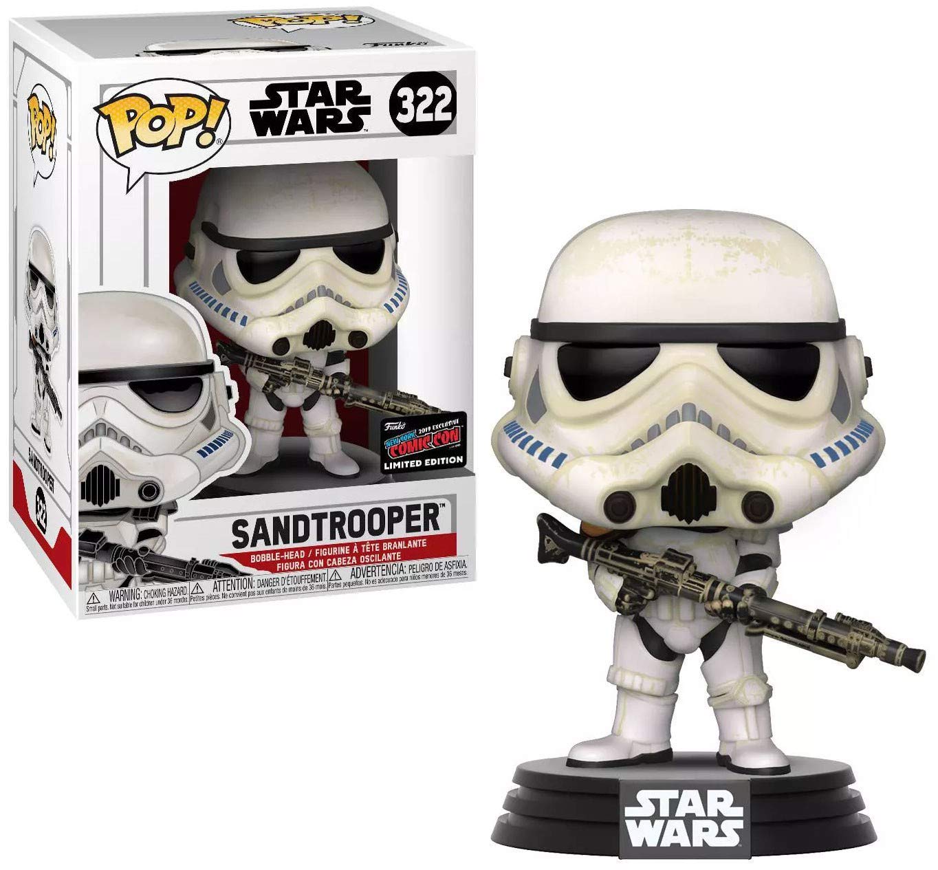 Funko Pop: Pop Star Wars 3.75 Pulgadas Figura de Acción Star Wars - Sandtrooper #322 Exclusivo