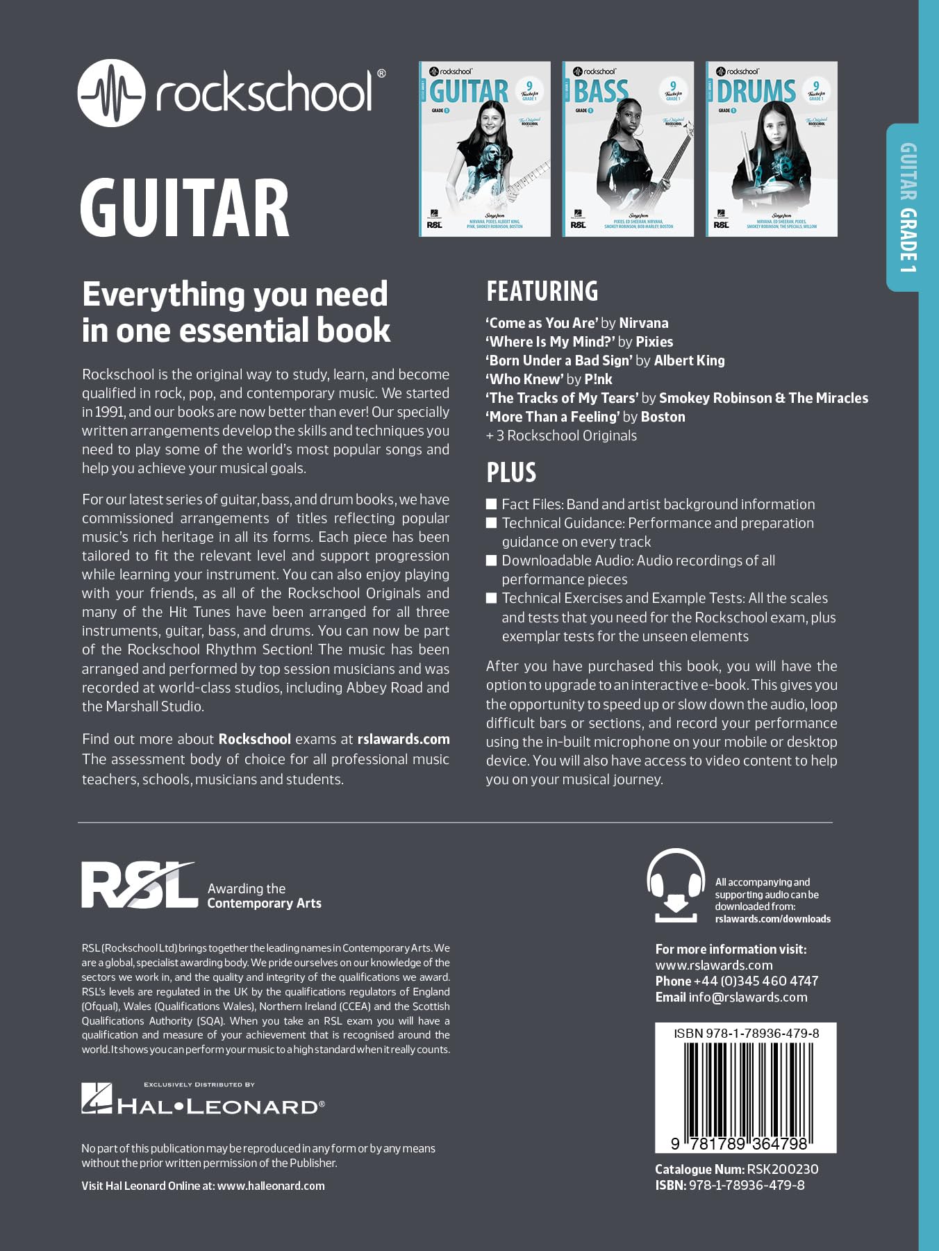 Libro: Music Sales Rockschool Guitar Grade 1 (2024).