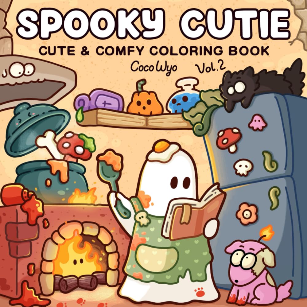 Libro: Spooky Cutie: Vol. 2 Coloring Book for Adults and Teens Featuring Lovely Creepy Creatures in Cozy Moments for Relaxation
