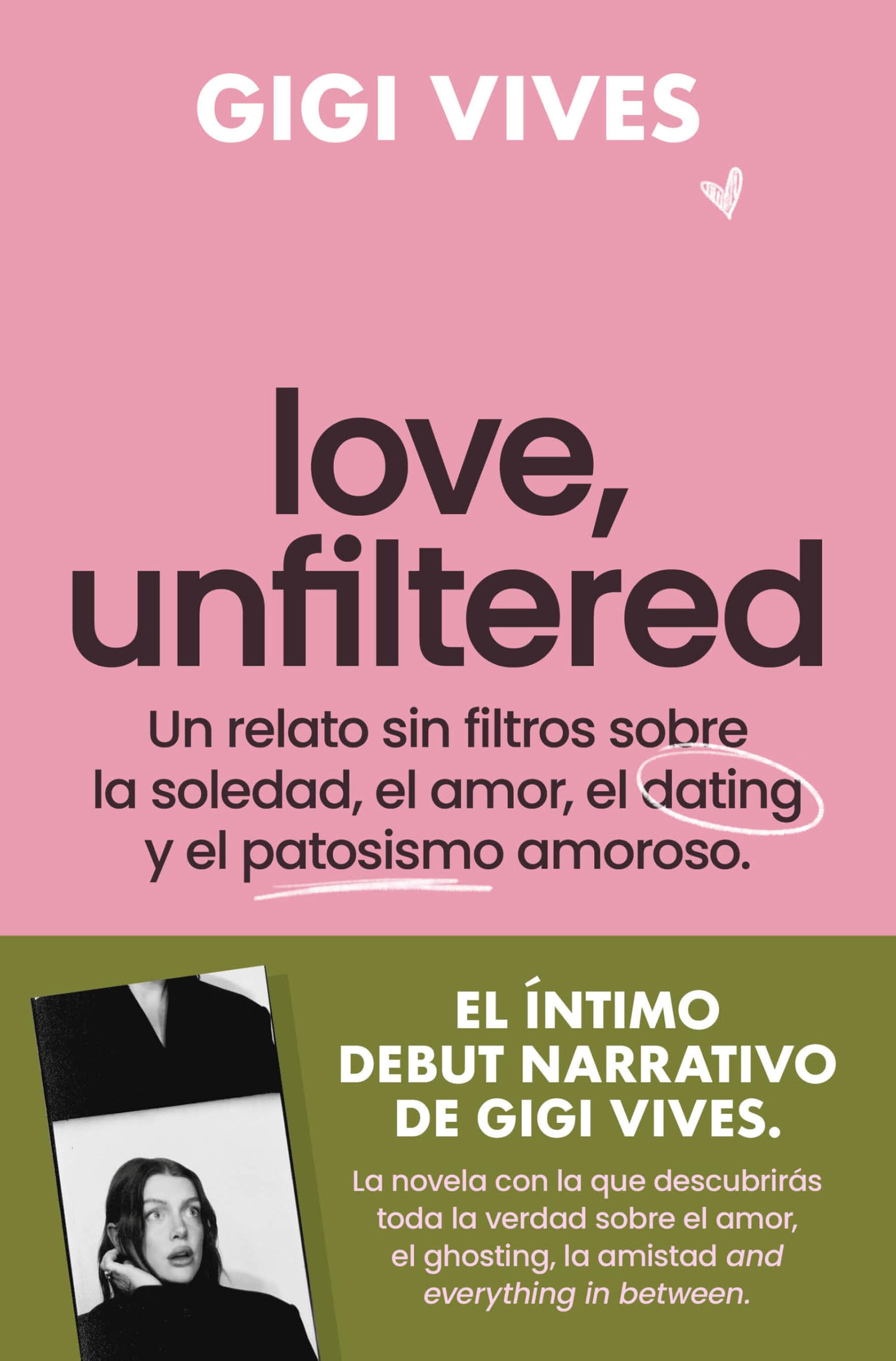 Libro: Love, unfiltered: Un retrato sin filtros sobre la soledad, el amor, el dating y el patosismo amoroso (Novela)