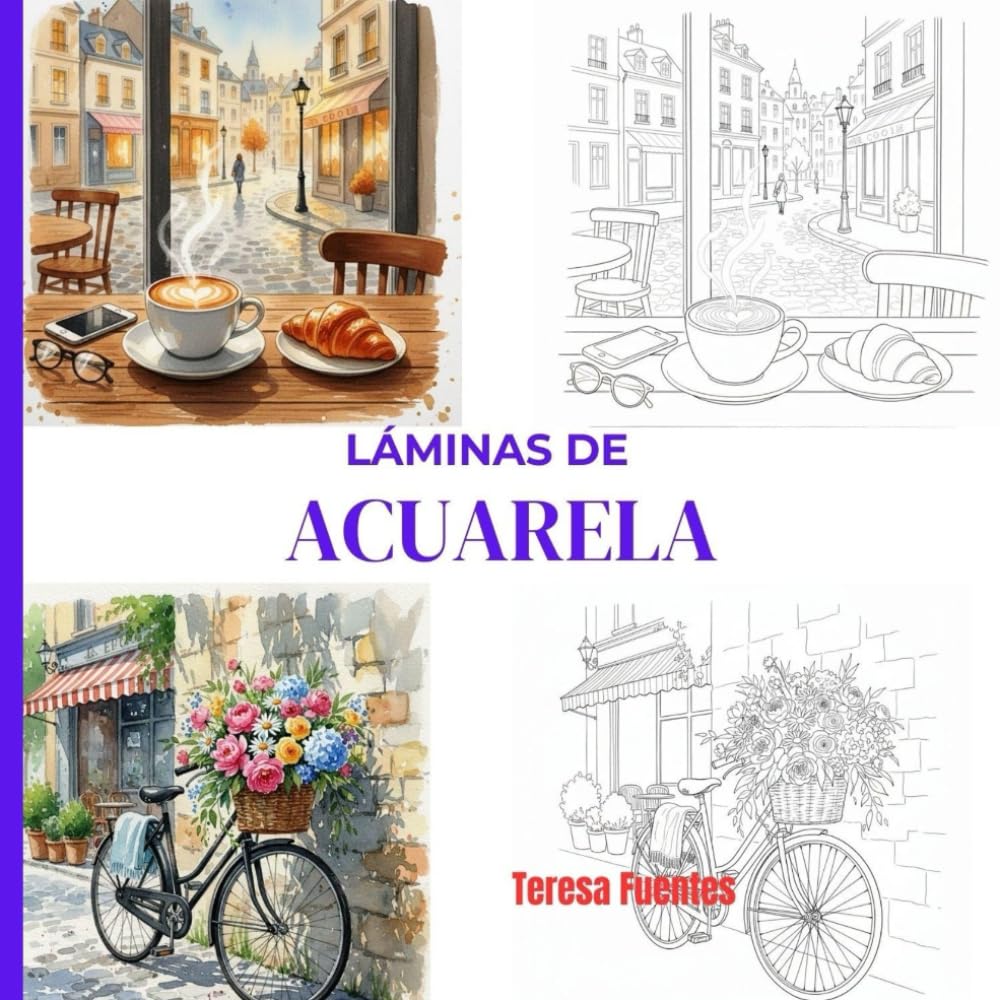 Libro: Láminas de acuarela.: Cuaderno para practicar. (Spanish Edition)