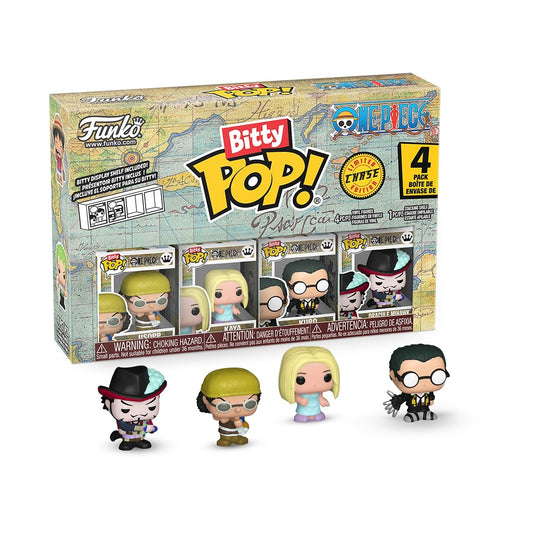 Funko Bitty Pop! One Piece - Usopp, Kaya, Kuro, and A Surprise Mystery Mini Figura - 0.9 Pulgadas () Coleccionable - Stackable Display Shelf Included