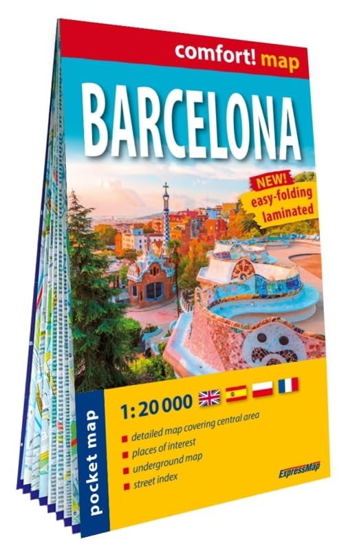 Barcelone 1/20.000 (carte poche format laminée - plan de ville). Barcelona (Carte Poche laminée Comfort! Map)