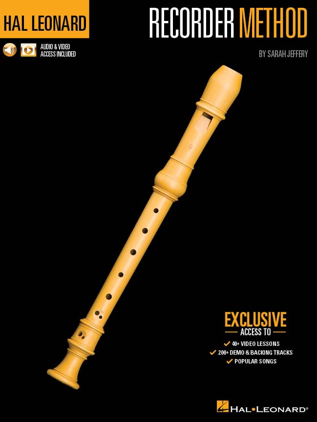 Libro: Hal Leonard Recorder Method par Sarah Jeffery | Méthode de Flûte à Bec Débutant | Partitions avec Audio et Vidéos en Ligne | Apprentissage Tous Âges | 36 Chansons Pop Films et Classiques