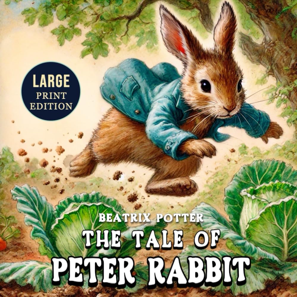 Libro: The Tale of Peter Rabbit (Large Print Edition): A heartwarming animal tale blending humor, adventure, and charming illustrations that has remained a childhood favorite for over a century