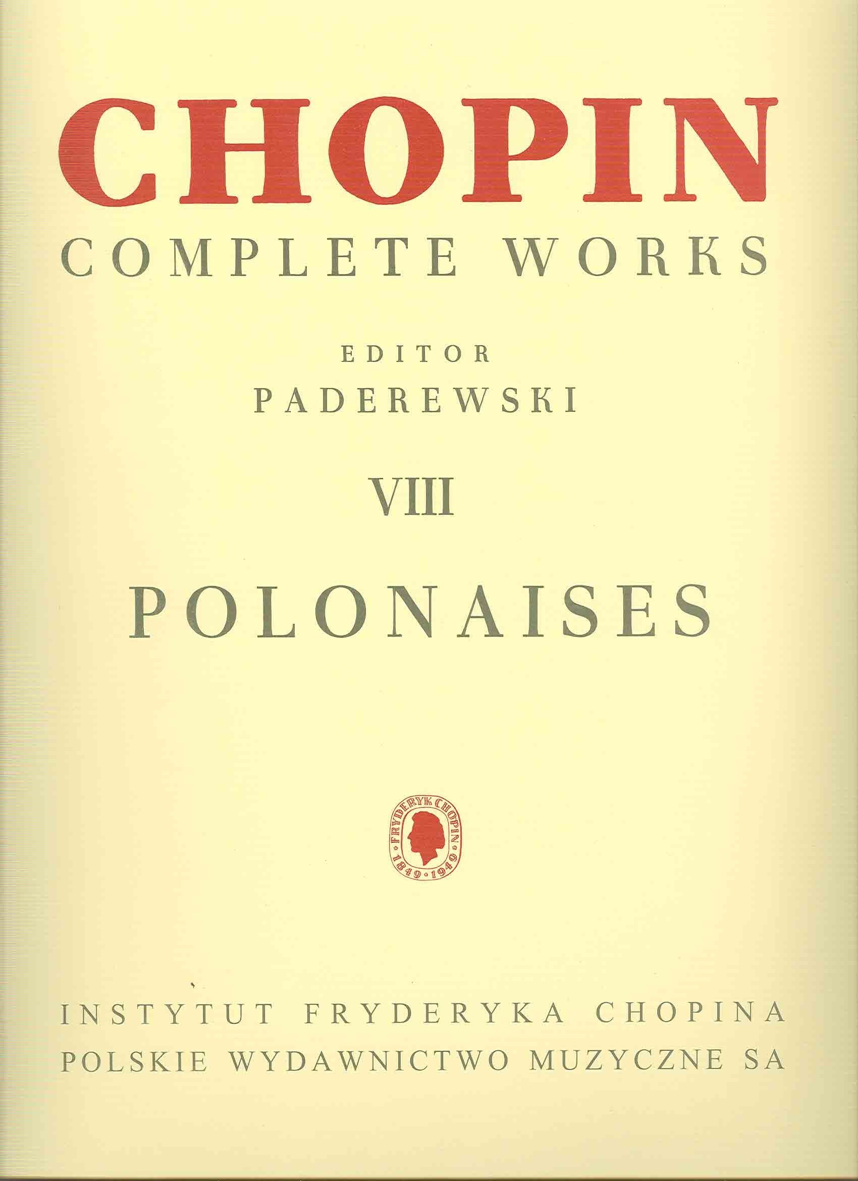 Libro: Chopin: Polonaises (Paderewski Edition Volume 8)