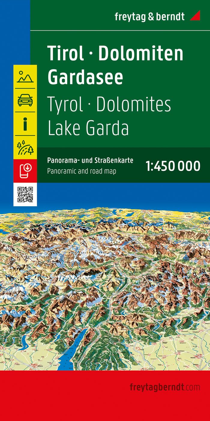 Libro: Tirol-Dolomiten-Gardasee panorama 1:450.000: 1:450,000 scale: AK 26 (Auto karte)