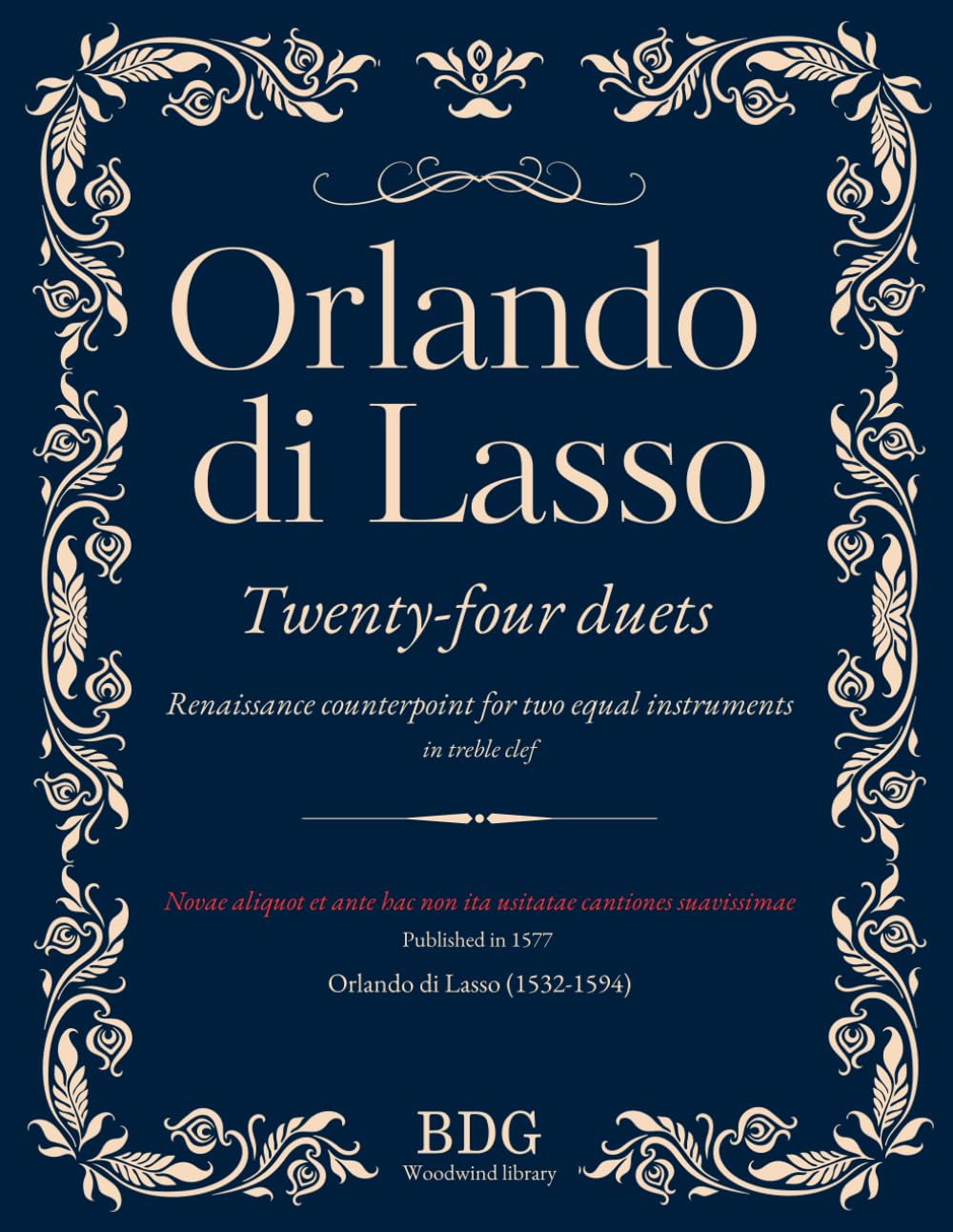 Libro: Orlando di Lasso, Twenty-four duets: Renaissance counterpoint for two equal instruments