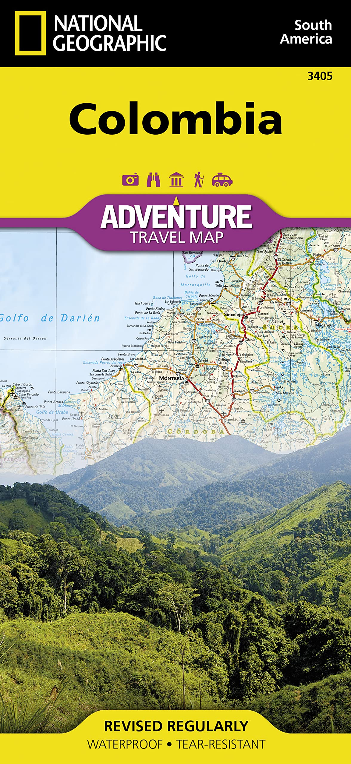 Libro: Colombia Map (National Geographic Adventure Map, 3405)