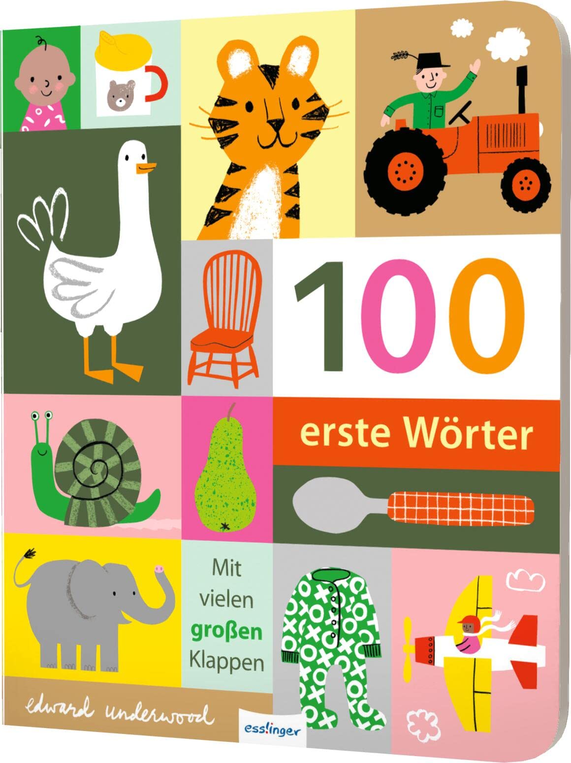 Libro: 100 erste Wörter: Bildwörterbuch ab 1 Jahr mit stabilen Seiten & Klappen