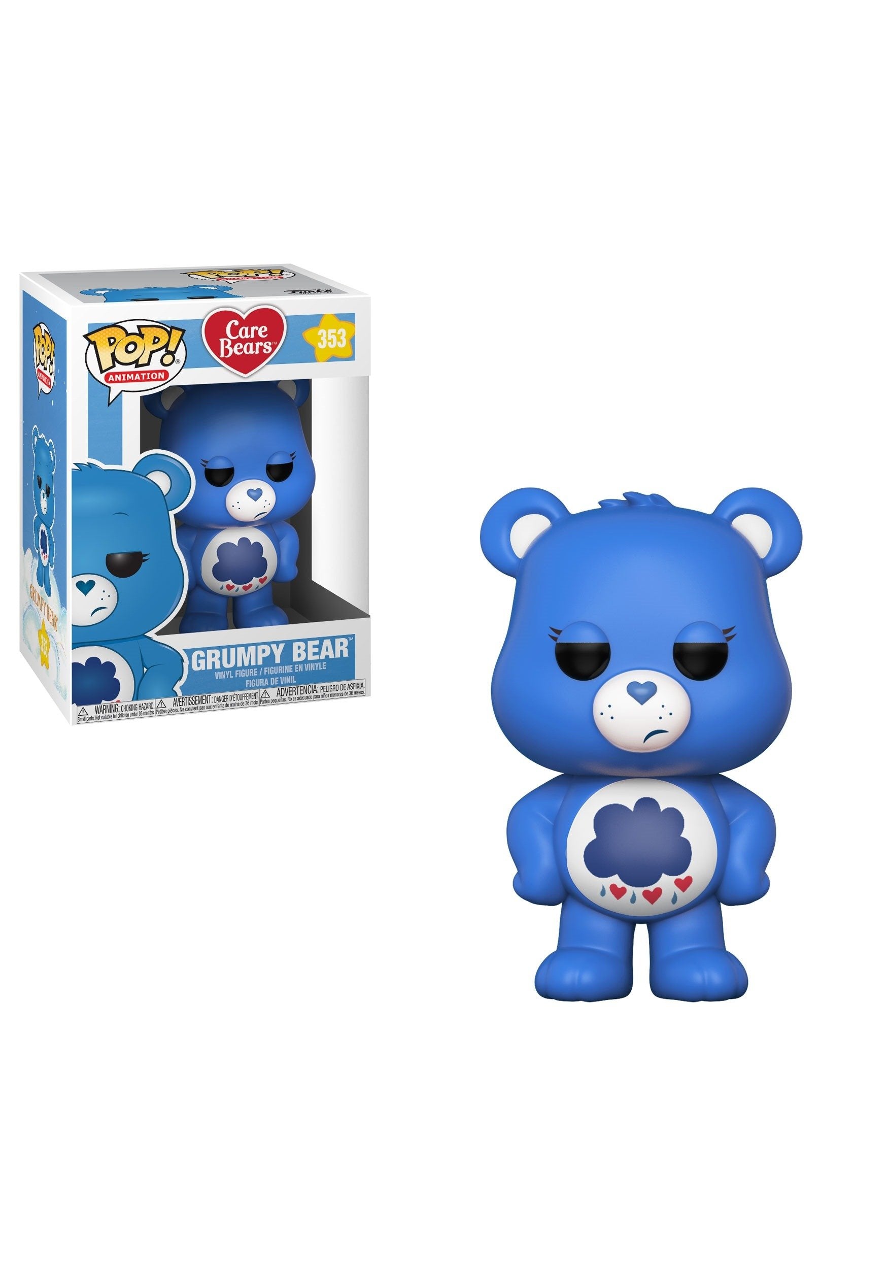 Funko Pop! Animación: Care Bears Grumpy Bear Collectible Figura, Multicolor