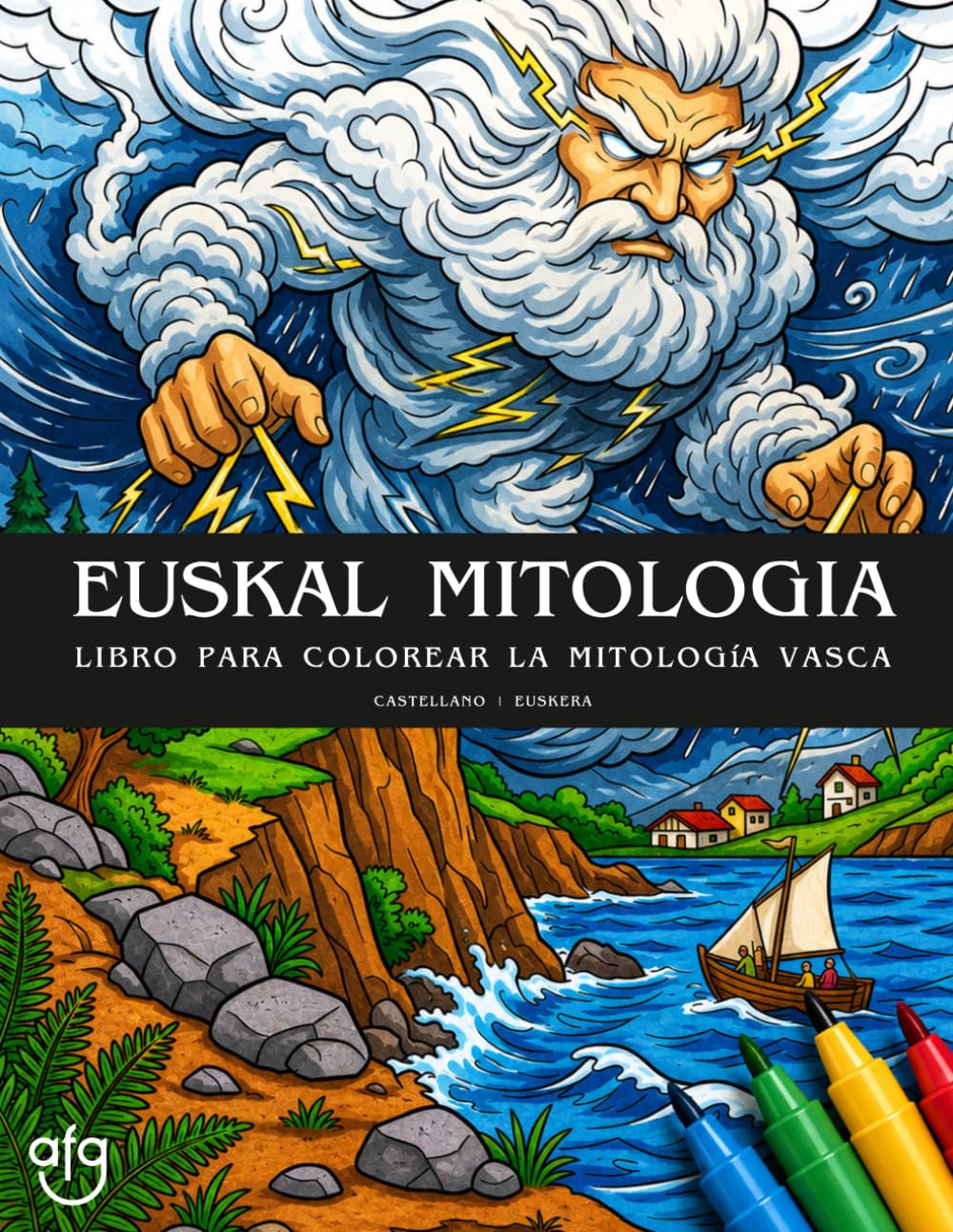Libro: Euskal Mitologia: Libro para colorear la mitología vasca (Spanish Edition)