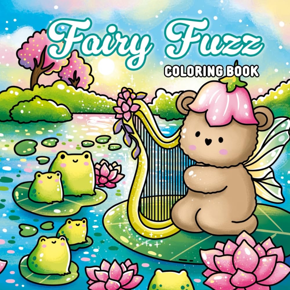 Libro: Fairy Fuzz: A Magic Coloring Book for Kids and Adults: 42 Hand-Drawn Illustrations of Magical Animal Fairies to Spark Creativity