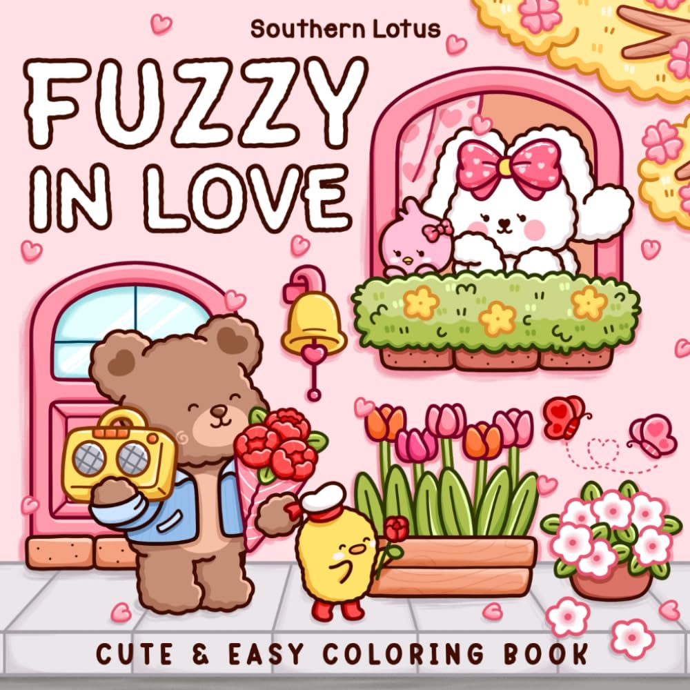 Libro: Fuzzy In Love: Coloring Book for Adults and Teens Featuring Little Fuzzy Animals in Love Moments and Cozy Activities, Cute Designs for Relaxation and Chill (Fuzzy Buddies)