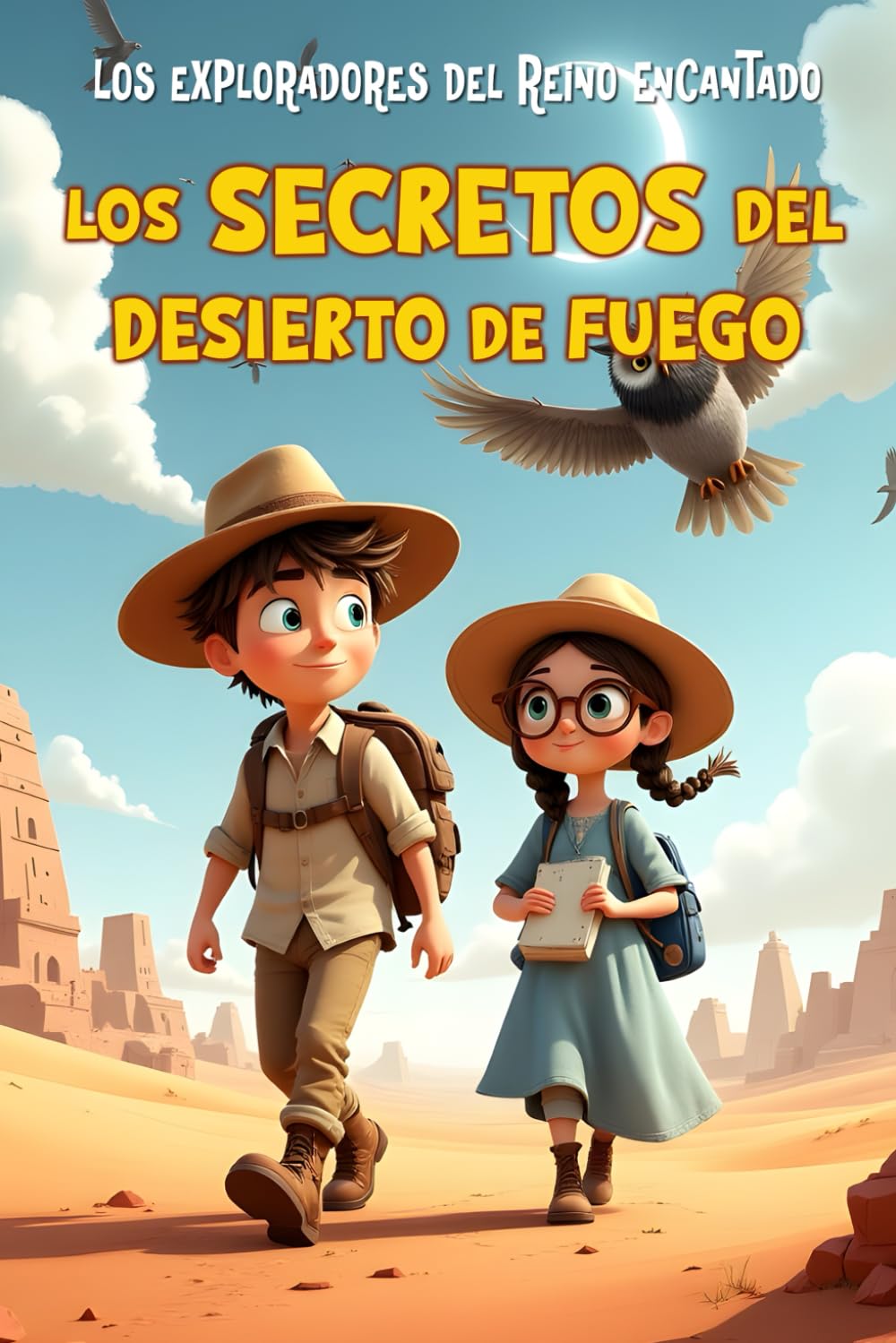 Los Exploradores del Reino Encantado - El Secreto del Desierto de Fuego: Libro infantil de aventuras mágicas y misterio para niños y niñas de 4 a 10 años
