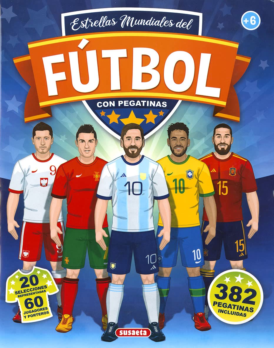Libro: Susaeta - Estrellas mundiales del fútbol con pegatinas