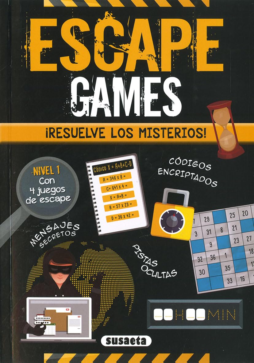 Libro: Escape Games. ¡Resuelve los misterios! Nivel 1