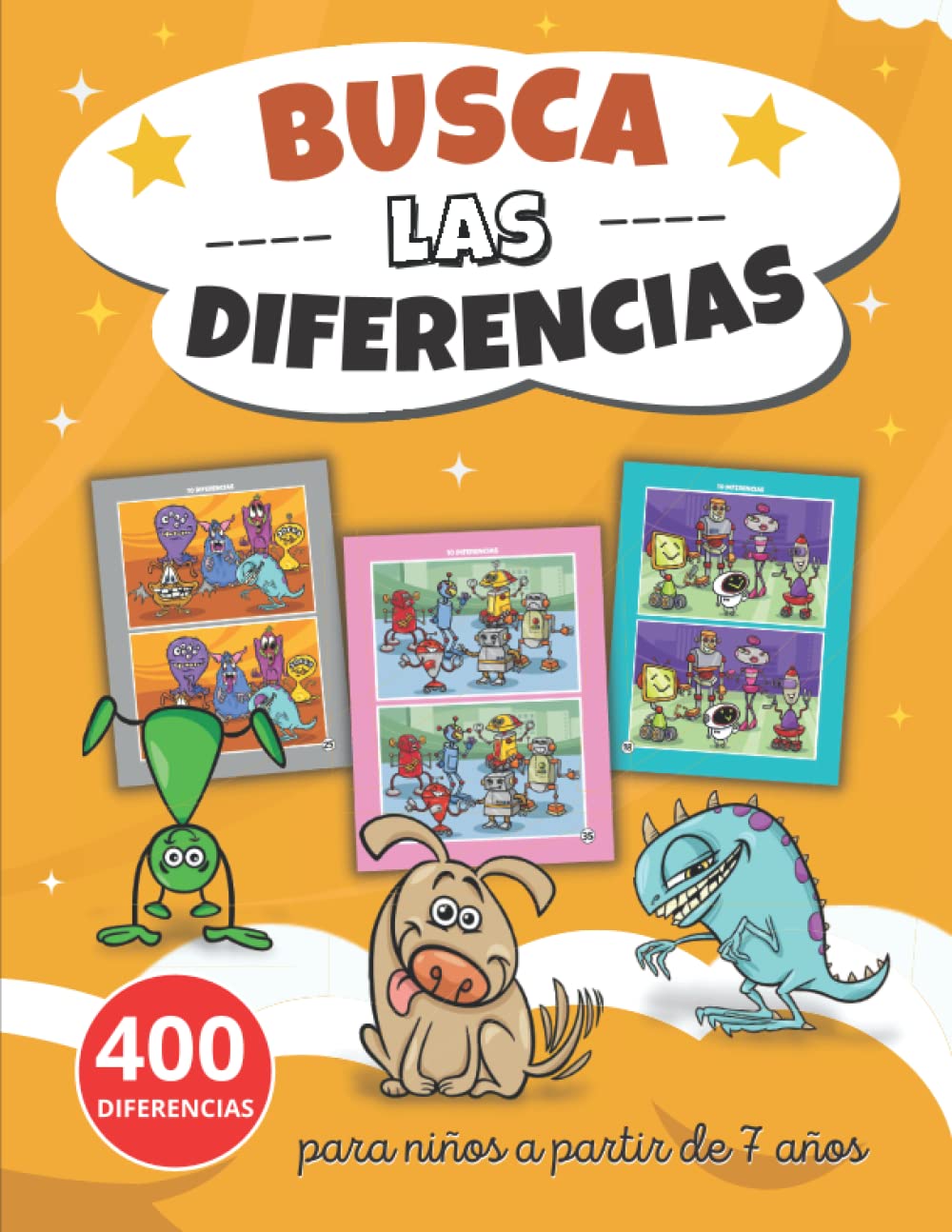 Libro: BUSCA LAS DIFERENCIAS: 400 diferencias con las soluciones | libro para niños a partir de 7 años y preadolescentes | busca y encuentra | juego de los 7 ... regalos de cumpleaños y Navidad niña y niño