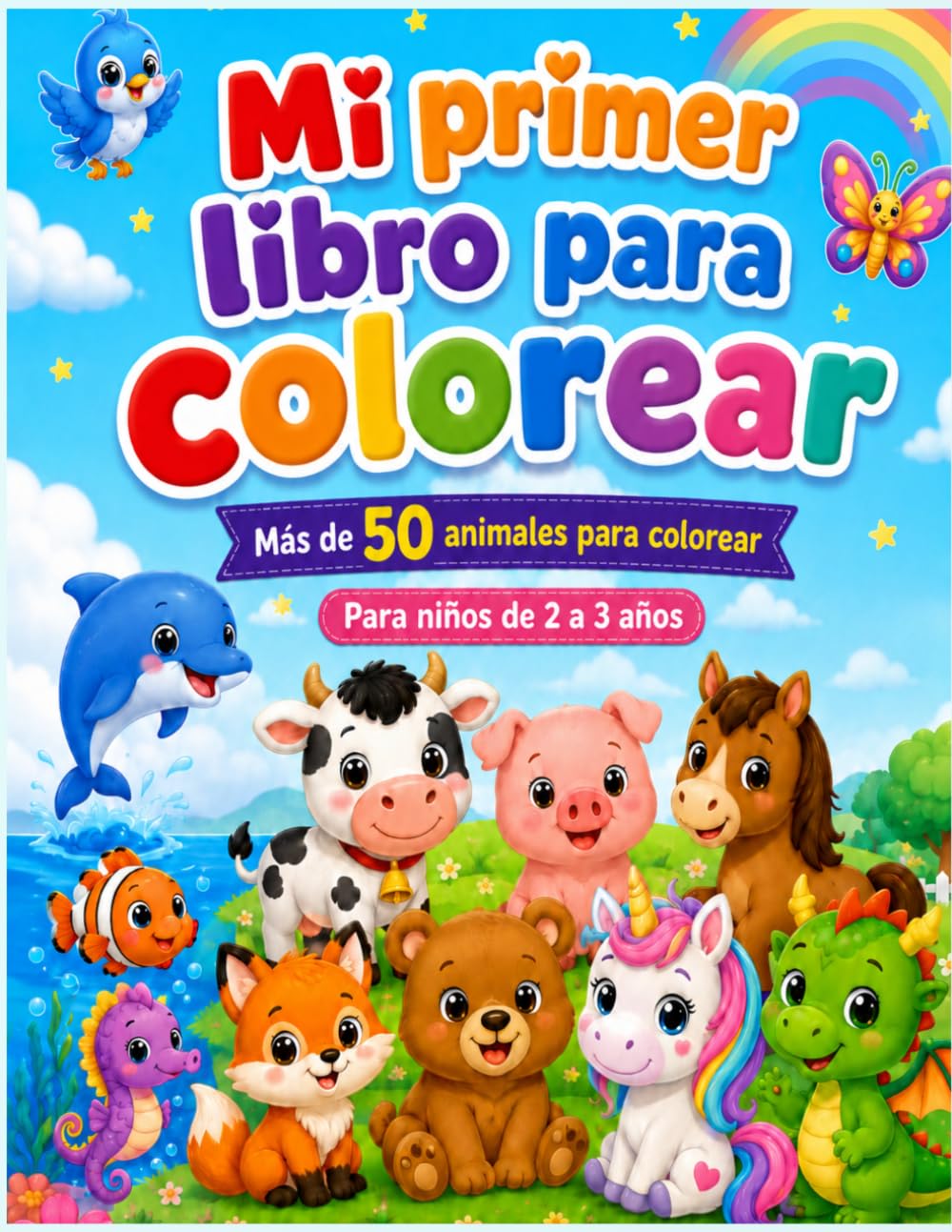 Libro: Mi primer libro para colorear: más de 50 animales para colorear (Spanish Edition)