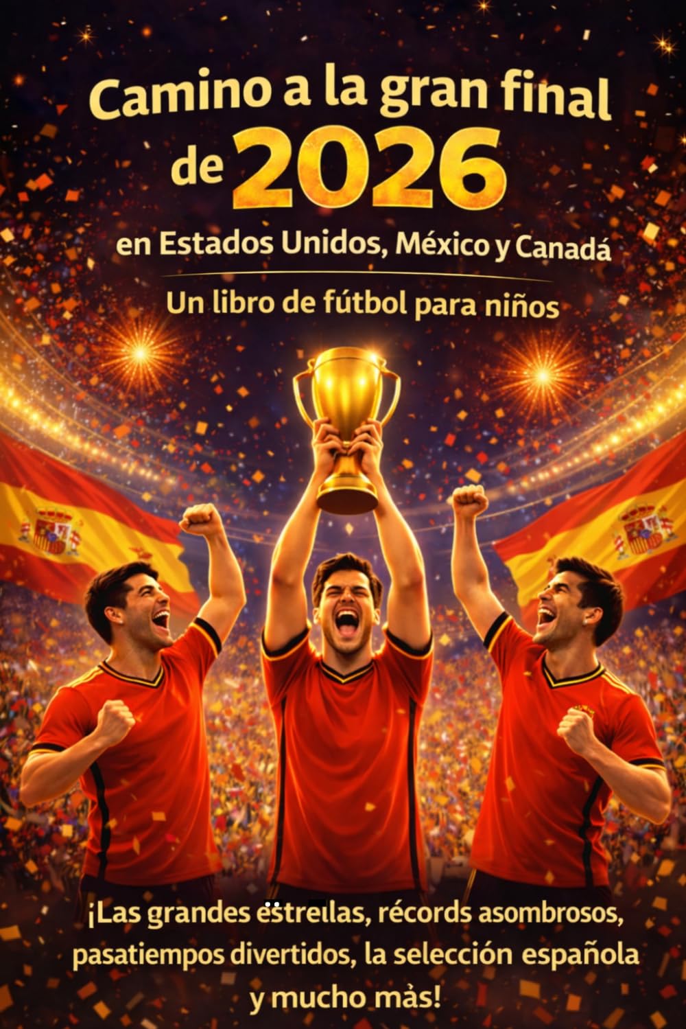 Libro: Camino a la gran final de 2026 en Estados Unidos, México y Canadá Un libro de fútbol para niños - ¡Las grandes estrellas, récords asombrosos, pasatiempos divertidos, la selección española y mucho más!