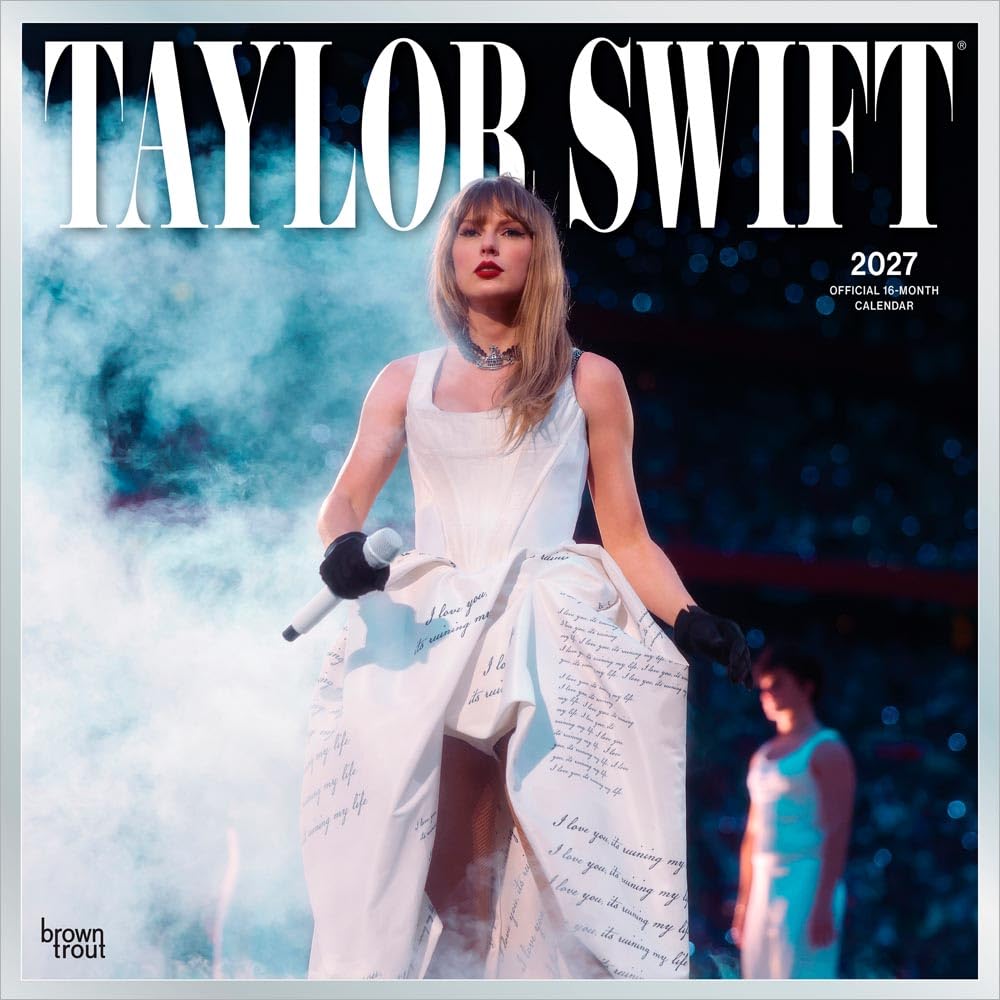 Libro: Taylor Swift OFFICIAL | 2027 12 x 24 Inch (Hanging) Monthly Square Wall Calendar | Plastic-Free | BrownTrout | Music Pop Singer Songwriter Celebrity